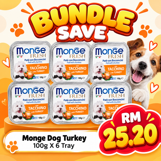 BUNDLE SAVE - Monge Turkey 100g X 6 Tray