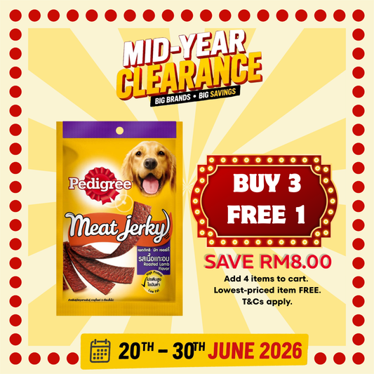 PEDIGREE Adult Dog Treats Meat Jerky Roast Lamb 80g Dog Snack