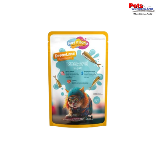 Play N' Bond Skate Meowing Mackerel Pouch 80g