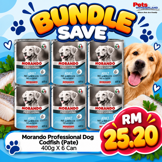 BUNDLE SAVE - Morando Professional Dog Codfish (Pate) 400g X 6 Can