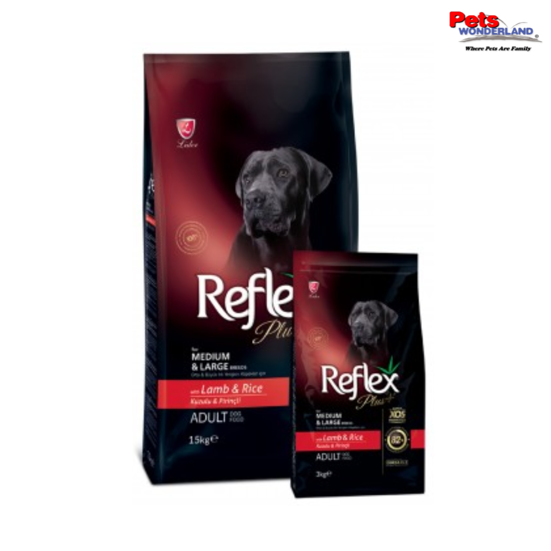 Reflex Plus Medium & Large Breed Adult with Lamb & Rice 3kg