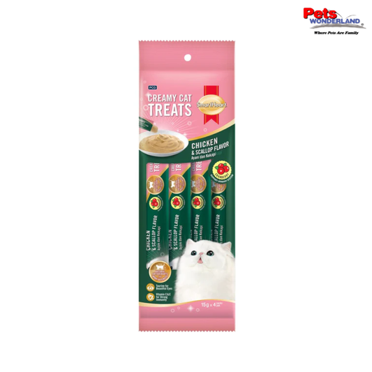 SMARTHEART Cat Lick Treats Cranberry Chicken & Scallop (15Gx4)