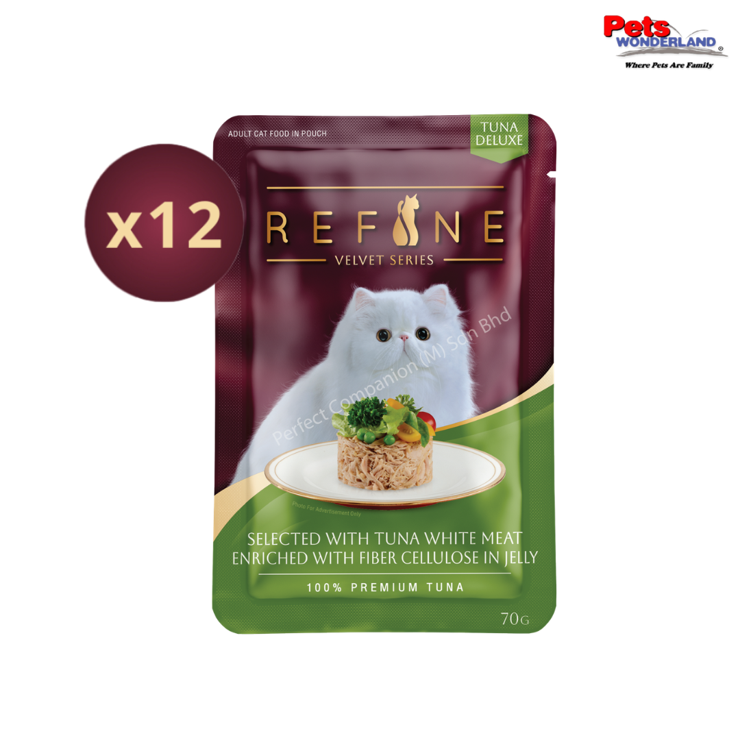 Smartheart Refine Pouch Tuna White Meat Enriched With Fibre Cellulose in Jelly 70g x 12pcs