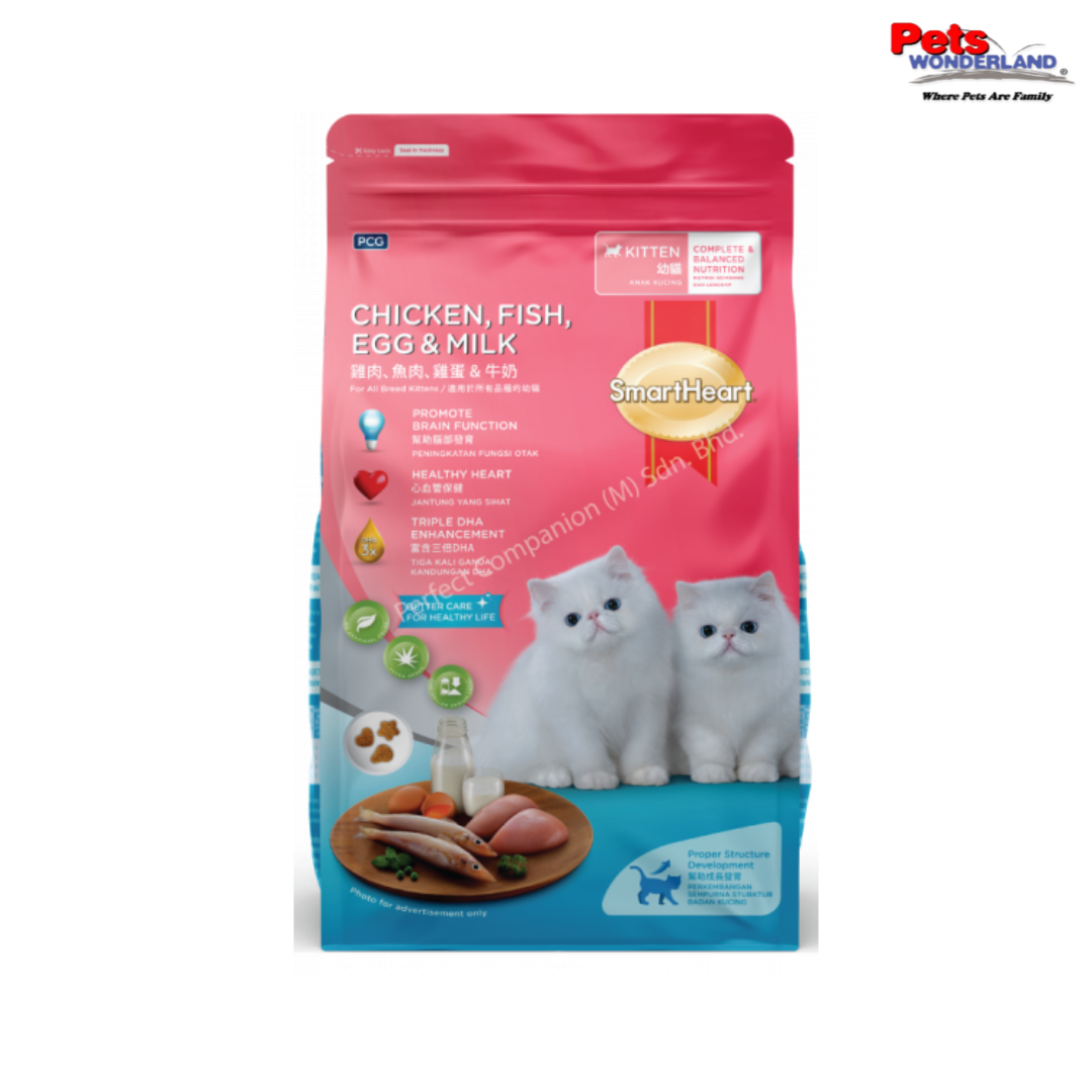 SMARTHEART Kitten Dry Chicken, Fish, Egg & Milk