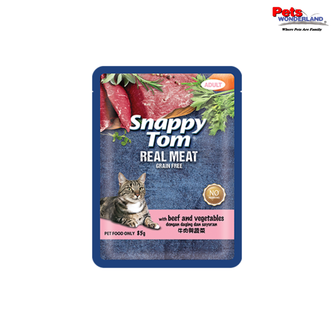 BUNDLE SAVE - Snappy Tom Pouch Beef &  Vege 85g X 12pcs