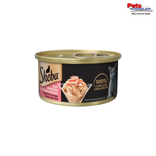 SHEBA Can Cat Wet Food Adult Tuna Whitemeat Kanikama in Gravy 85G