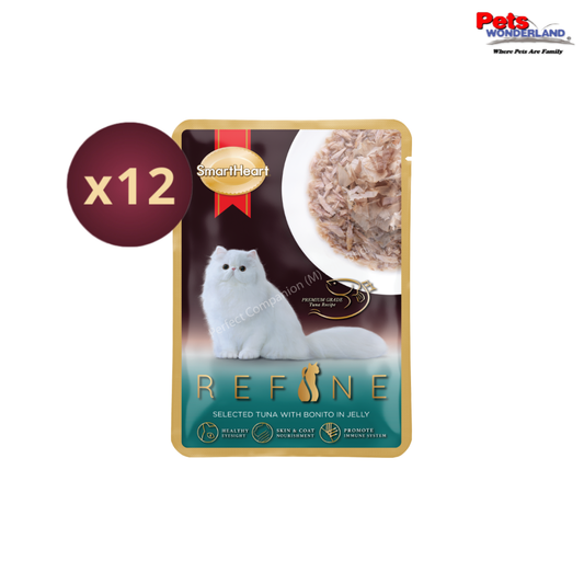 Smartheart Refine Cat Pouch Tuna Bonito In Jelly 70g x 12pcs