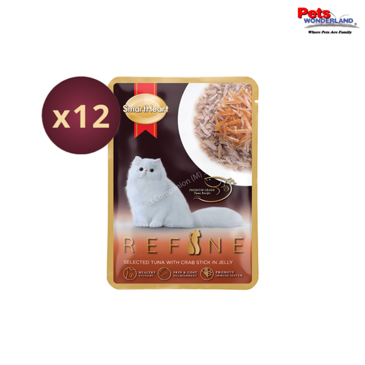 Smartheart Refine Cat Pouch Tuna with Crab Stick In Jelly 70G x 12pcs