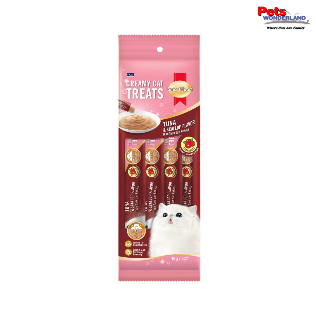 Smartheart Cat Lick Treats Cranberry Tuna & Scallop (15Gx4)