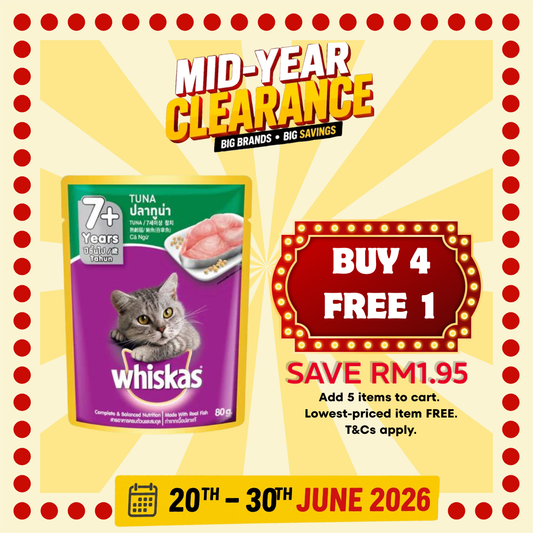 Whiskas Pouch Adult 7+80g - Cat Wet Food - Tuna
