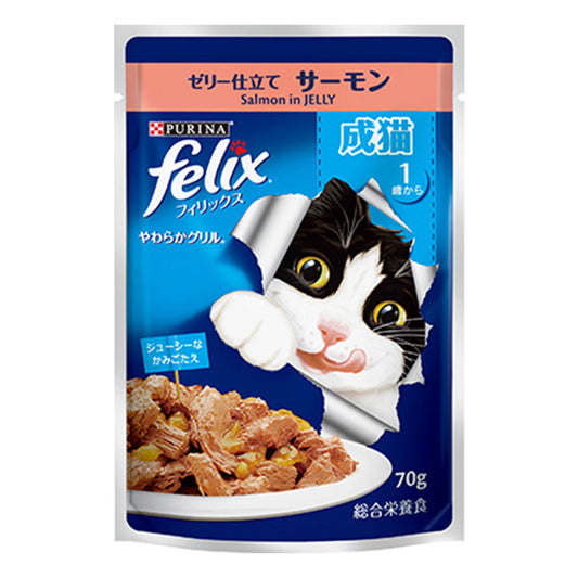 Felix Salmon Pouch for Cat Adult 70g
