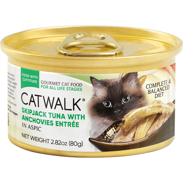 Catwalk Skipjack Cat Wet Food Tuna with Anchovies Entree in Aspic 80g