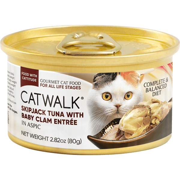 Catwalk Skipjack Cat Wet Food Tuna with Baby Clam Entree in Aspic 80g