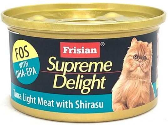 Frisian Supreme Delight Cat Wet Food Tuna Light Meat with Shirasu 85g