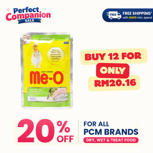 Me-O Cat Pouch Sardine With Chicken 80g x 12pcs