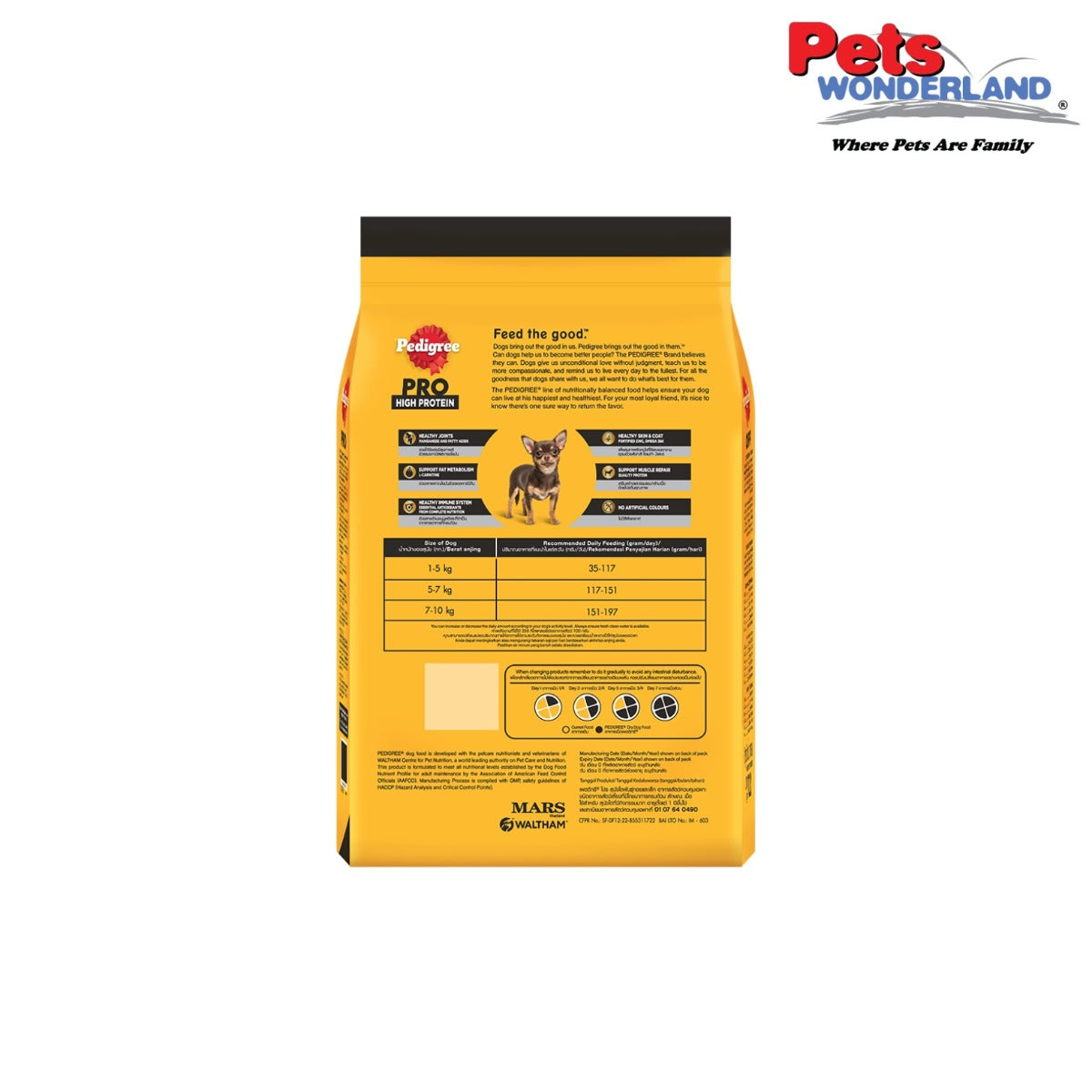 PEDIGREE Dry High Protein Small Breed Chicken & Lamb 2.7KG (Makanan Anjing)