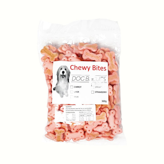 Pets Wonderland Dog Biscuit 500g, Strawberry