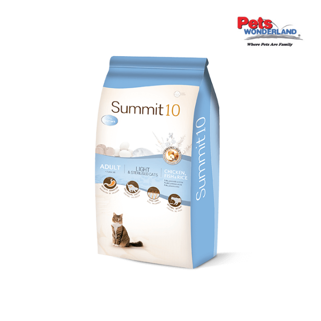 Summit 10 Adult Cat Light & Sterilised Chicken, Fish & Rice 3kg