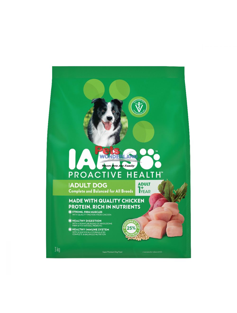 IAMS Dog Dry Food Adult All Breed Chicken 3kg Dog Food